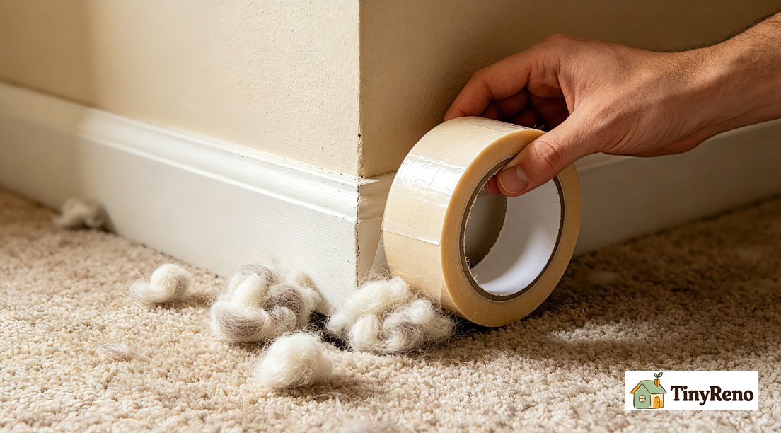 This tape is the perfect choice for cleaning up hair, whether it's from pets or your own.