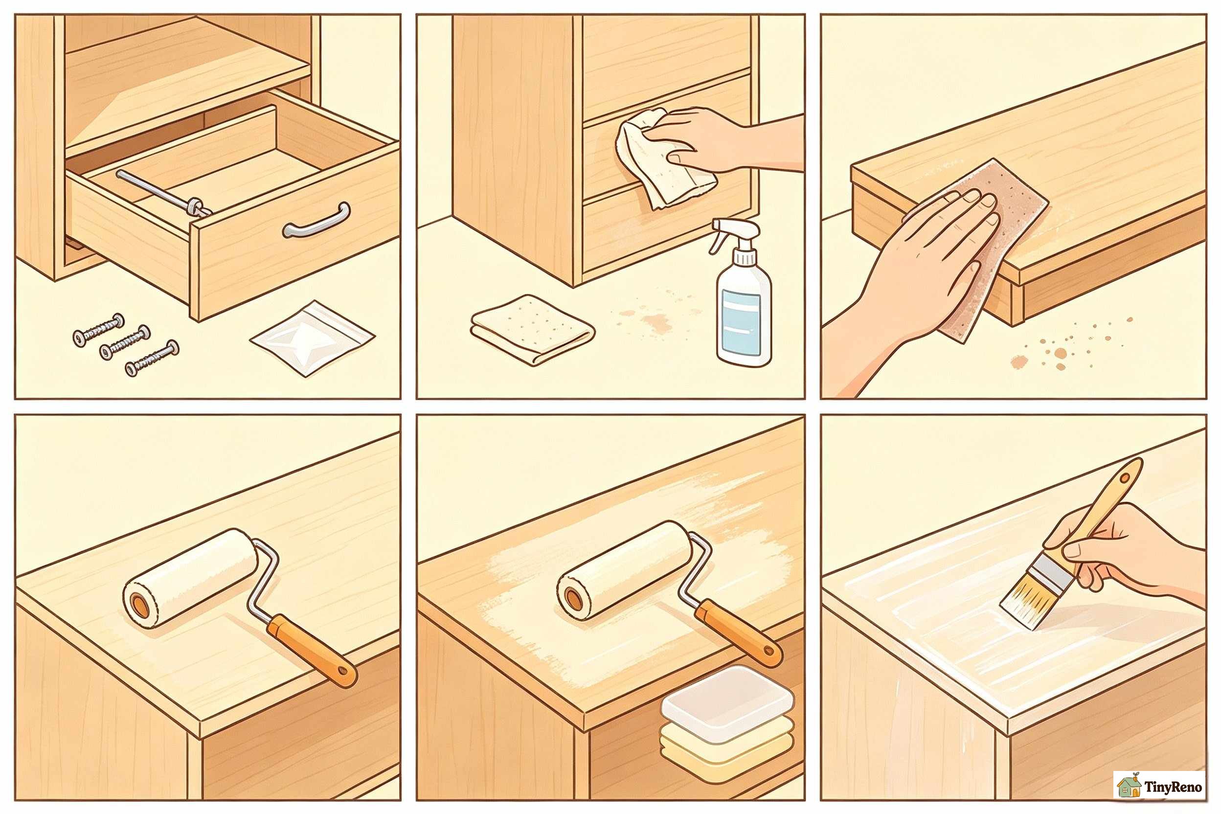 how do i paint laminate furniture preparation step