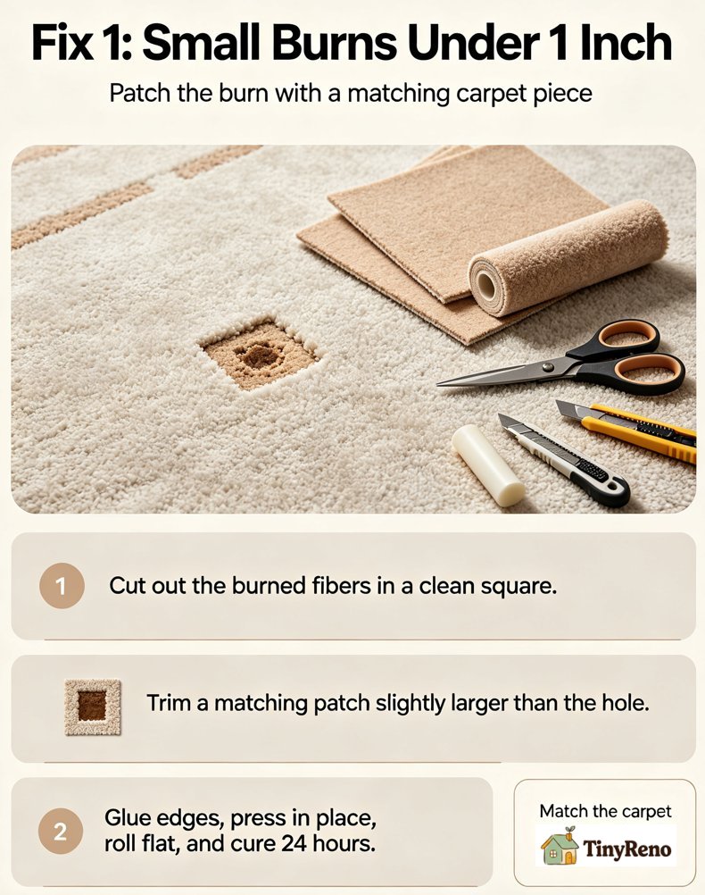 Repair methods for small-area carpet damage