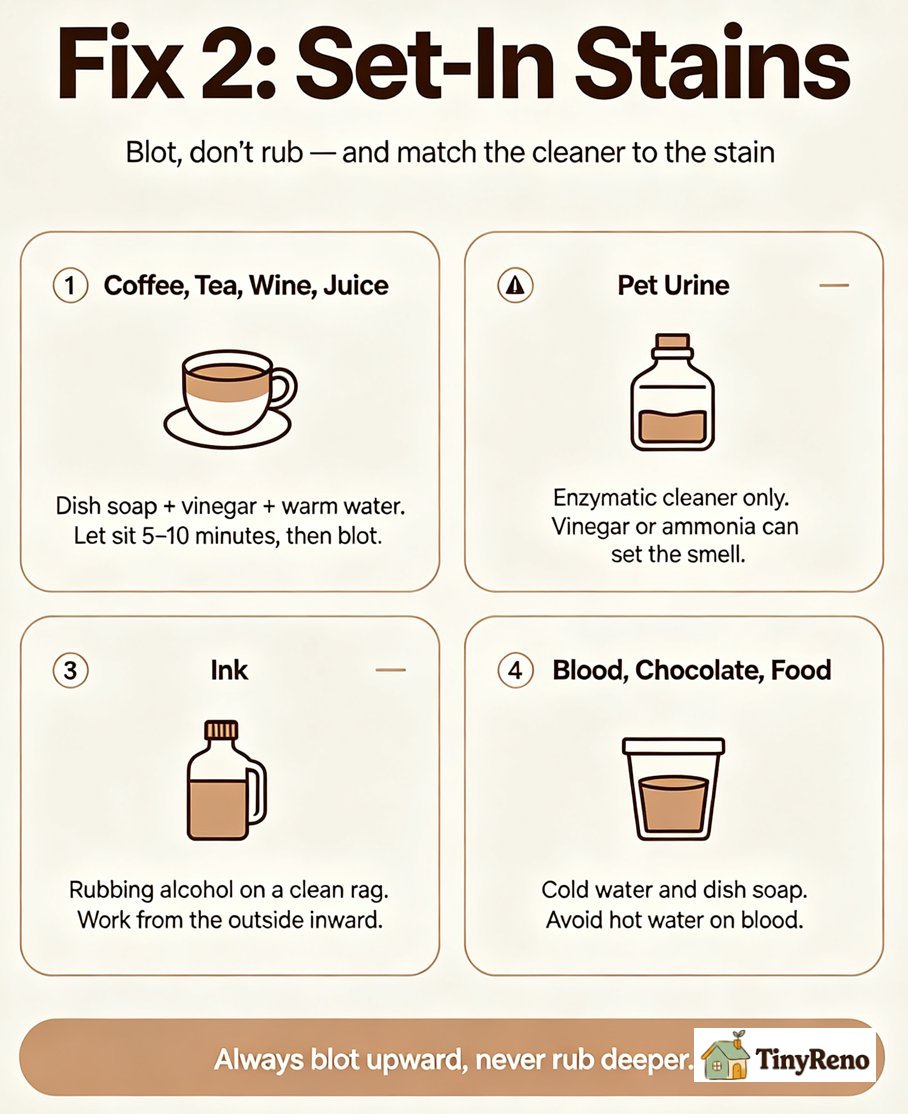 How to clean stubborn stains on carpets