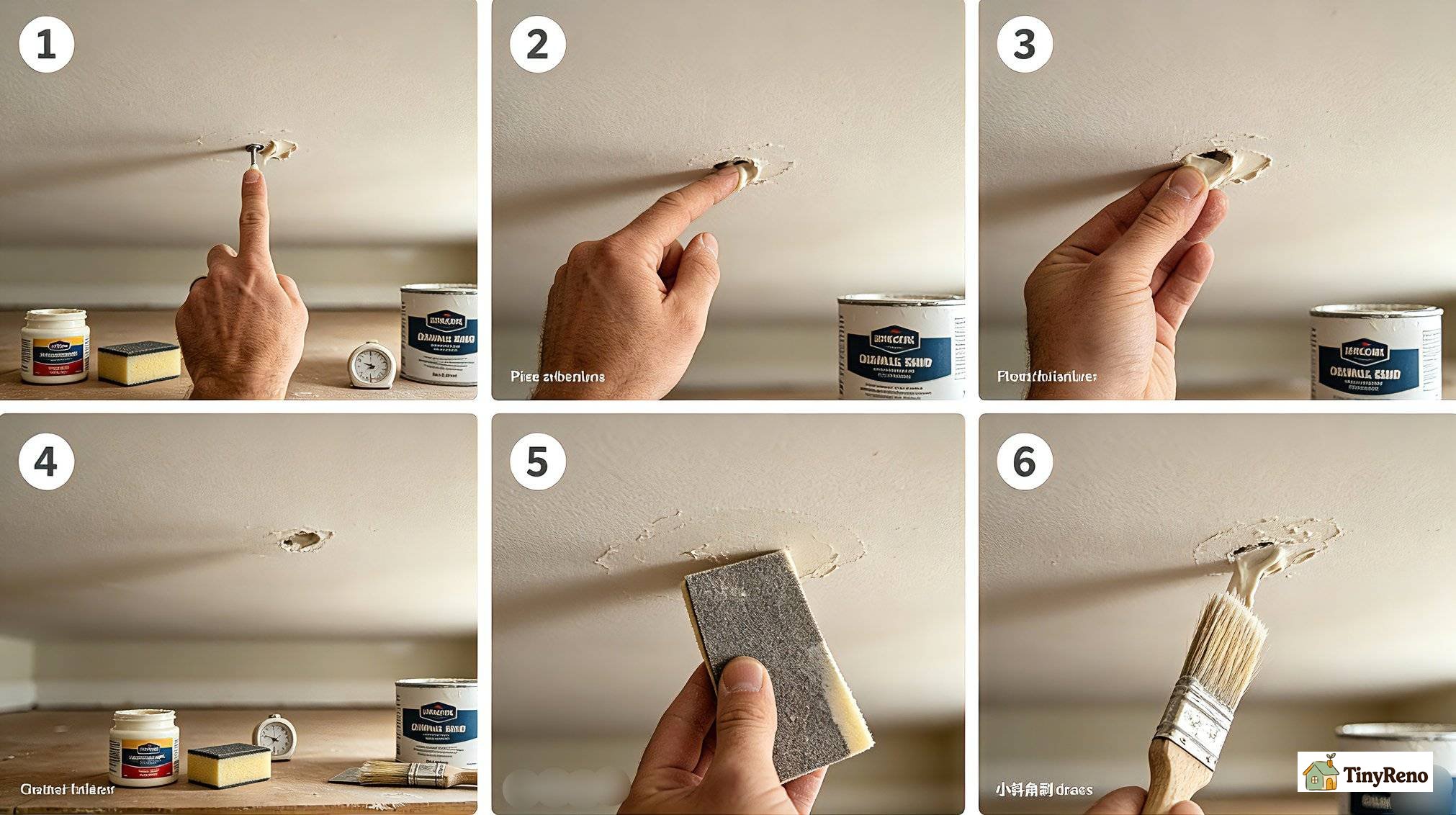 Spackle dab (for pin holes and tiny divots)