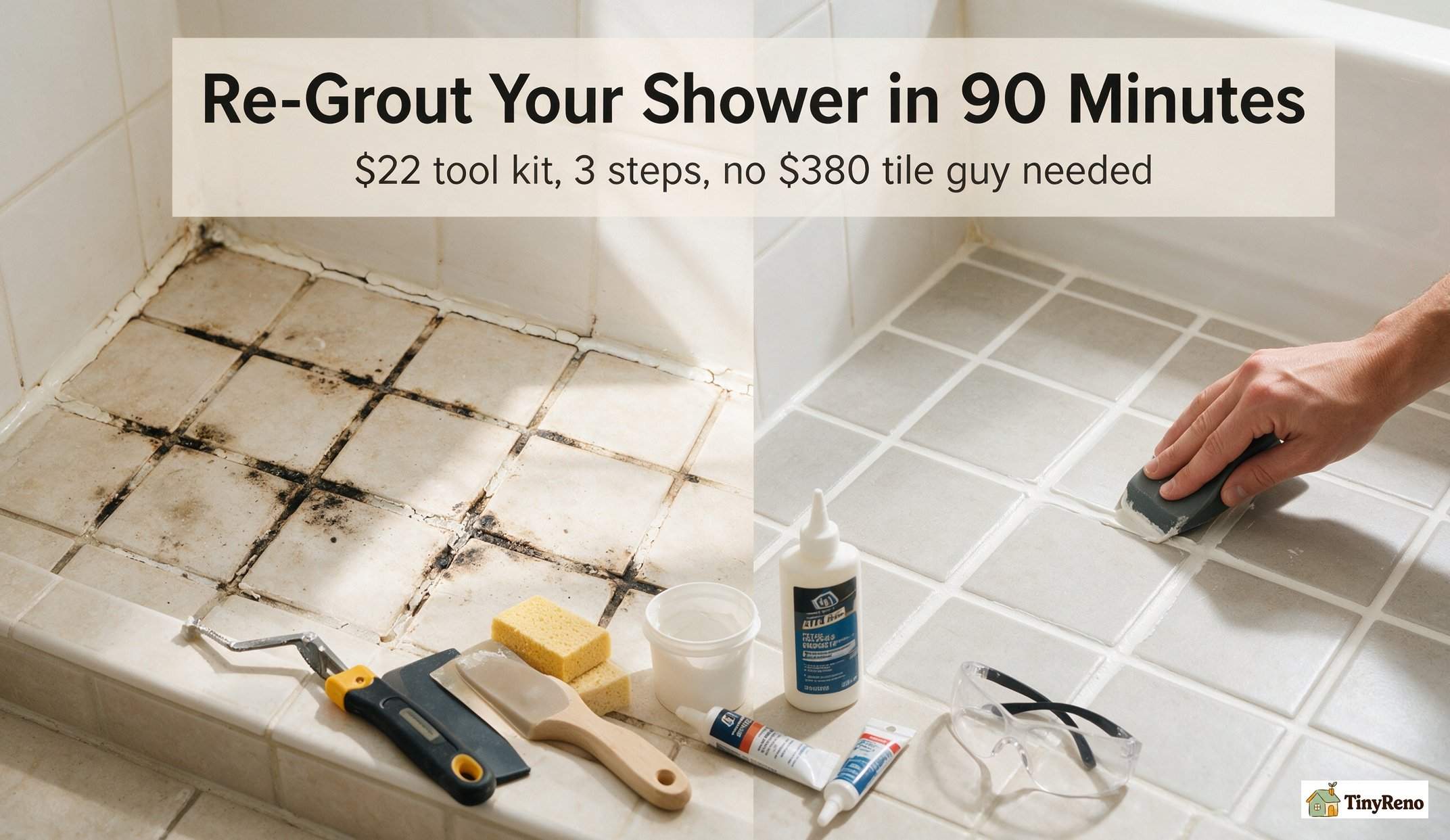 I Helped My Neighbor Re-Grout Her Shower (the $300 Mistake)