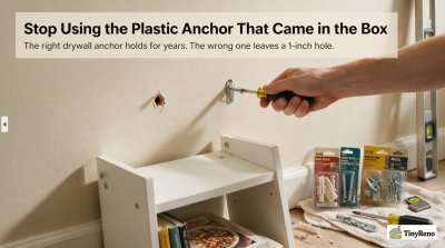 My Friend Hung a Shelf With Plastic Anchors — Here's What I Told Her
