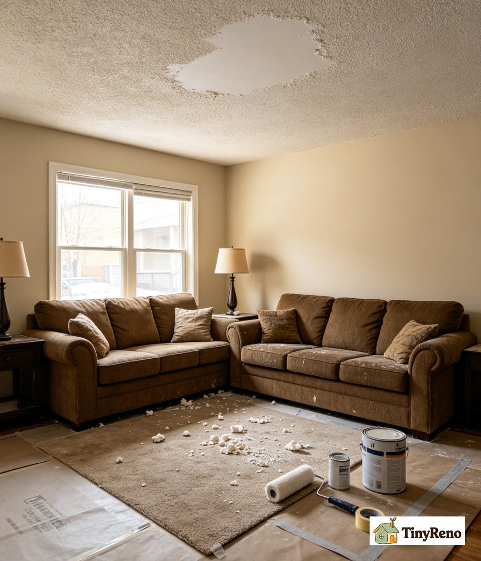 Can You Paint Popcorn Ceiling: I Tried 4 Methods in My Apartment
