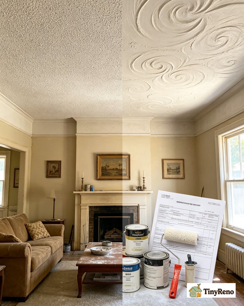 A Short Decision Tree for Choosing Stucco, Popcorn, or Smooth Ceiling