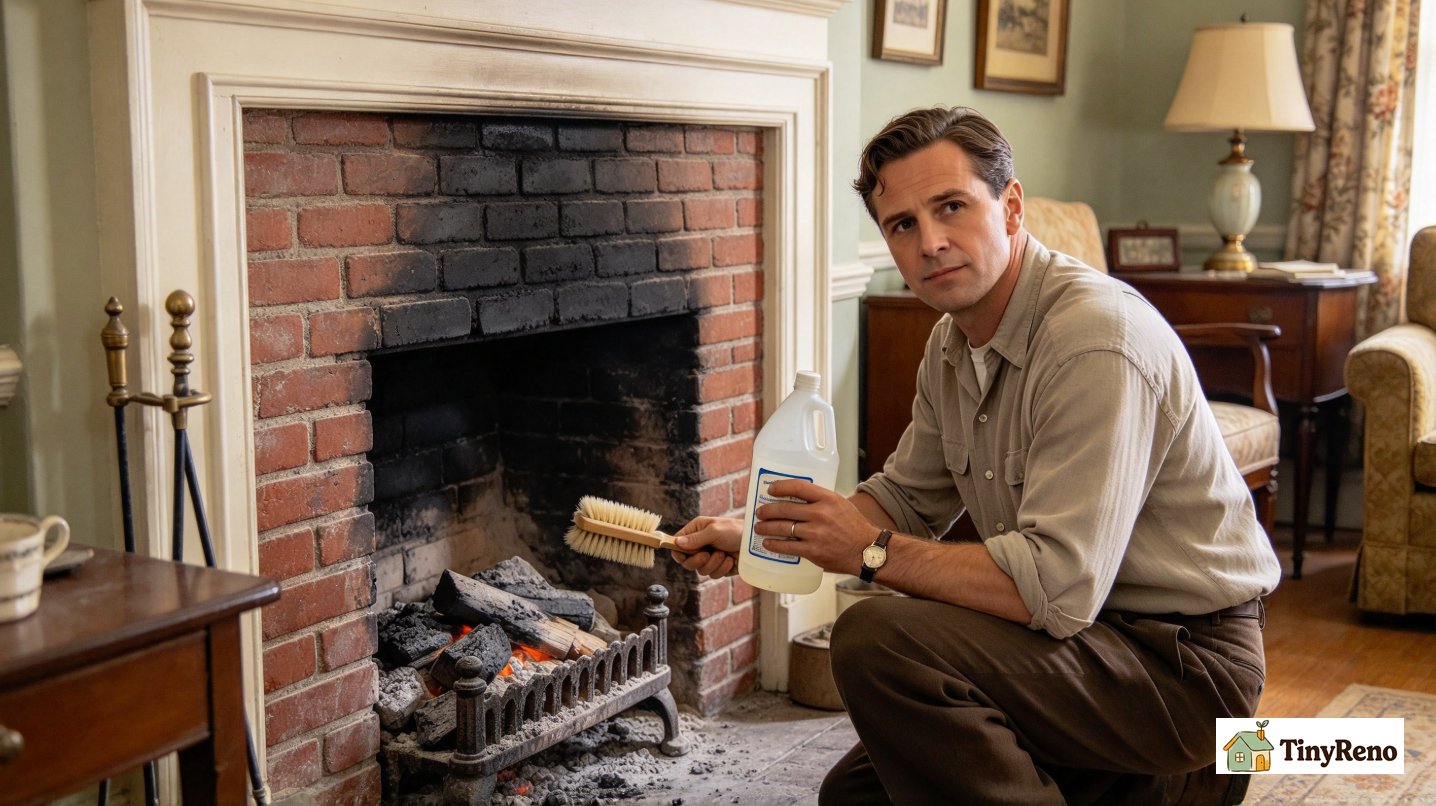 How to Clean Fireplace Brick in a Rental