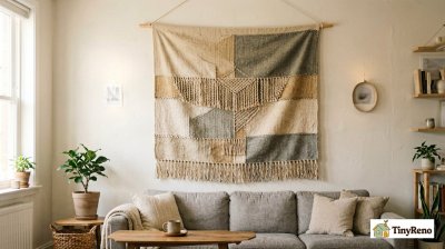 Fabric Wall Hanging: Fix a Blank Wall, No Nails
