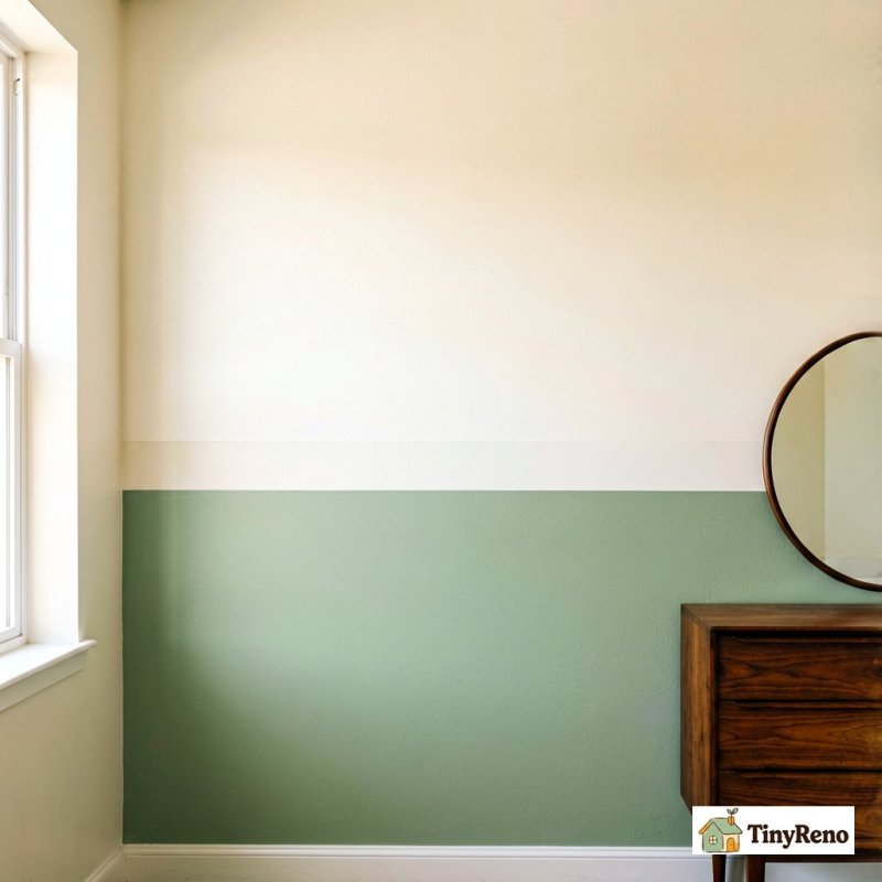 Two Colors in One Room: Half Wall Without Lopsided