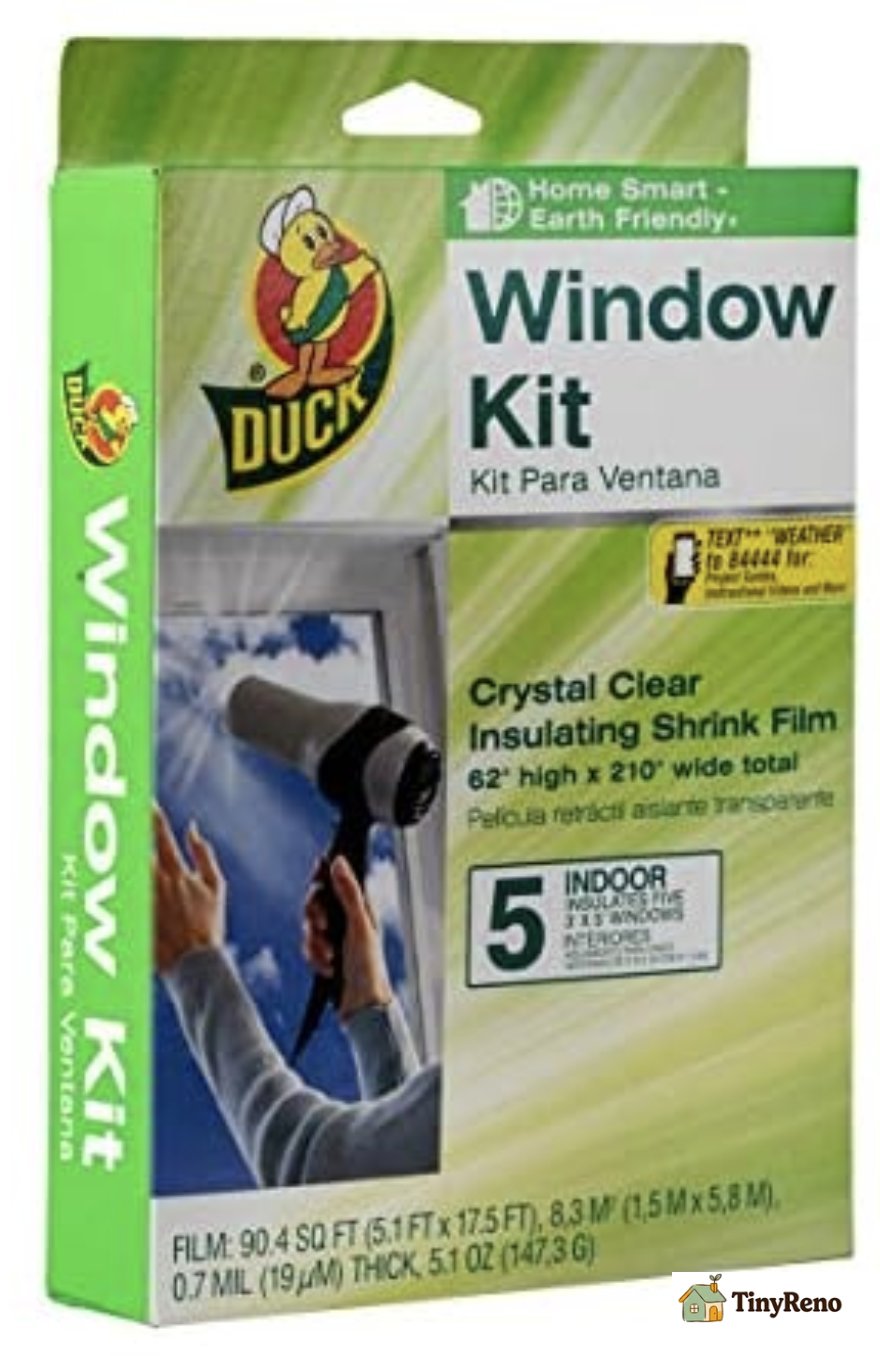 A clear plastic film + double-sided tape