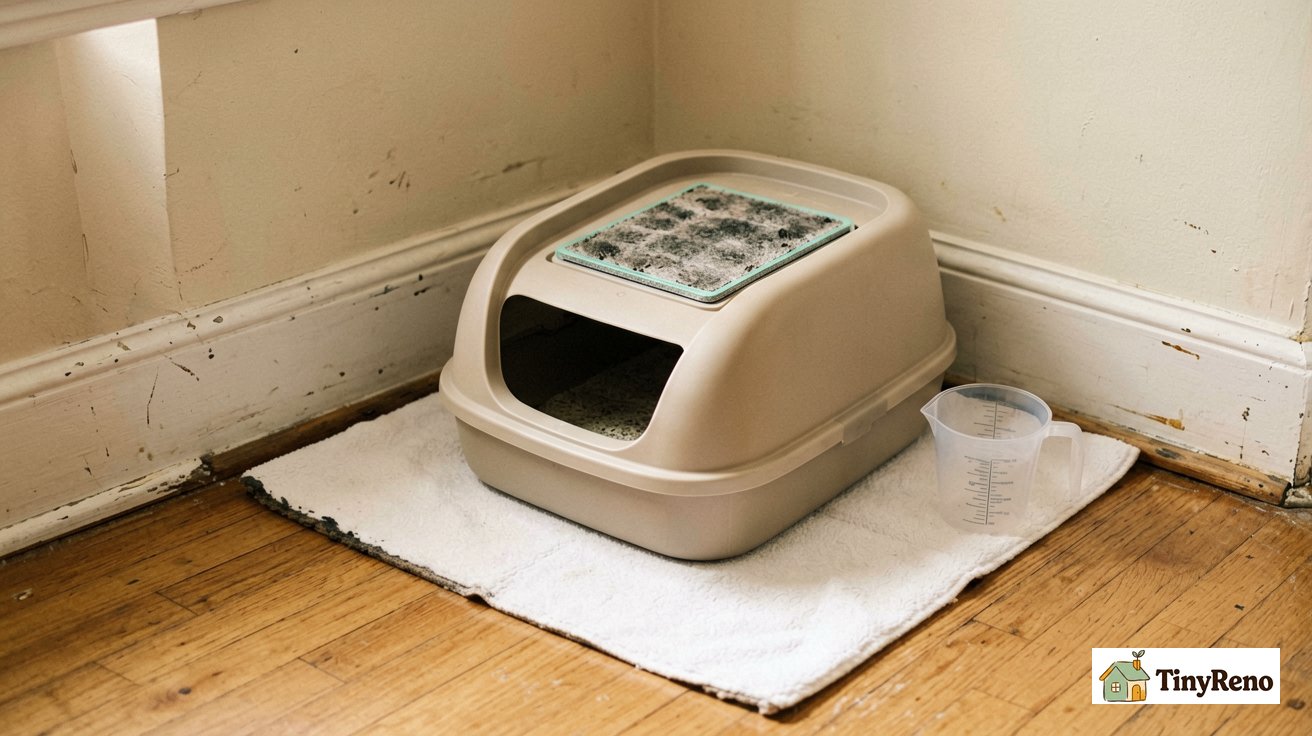 Regular cat litter has a strong odor.